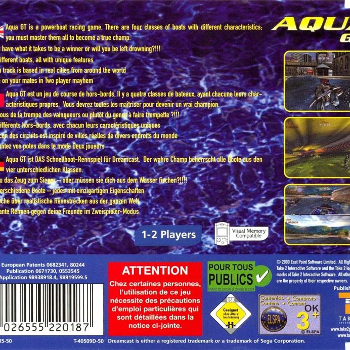2-Aqua GT - Sega Dreamcast-EUR-BACK