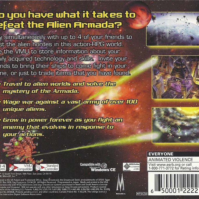 3-ARMADA - Sega Dreamcast-NA-BACK