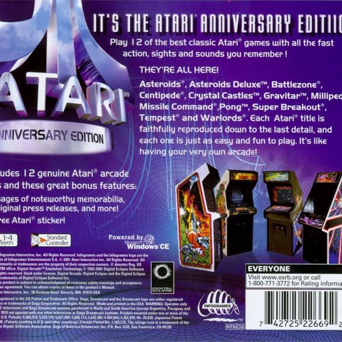 3-Atari Anniversary Edition - Sega Dreamcast-BACK